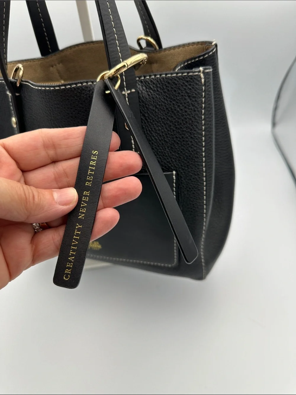Frances Valentine Small Chloe Leather Tote Black